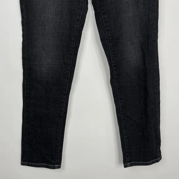 2/$30 Eileen Fisher Organic Denim Skinny Jeans 4 Rinsed Black Mid Rise #6653 - Picture 7 of 15